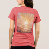 Impressionistisch schilderij Iridescent Sunrise T- Tri-Blend Shirt (Achterkant)