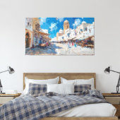 Impressionistisch schilderij van Tunesië Canvas Afdruk (Insitu (Slaapkamer))