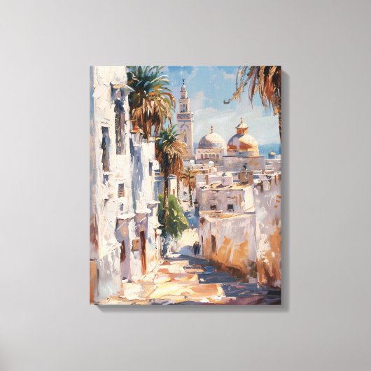Impressionistisch schilderij van Tunis Canvas Afdruk (Voorkant)