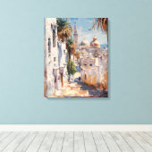 Impressionistisch schilderij van Tunis Canvas Afdruk (Insitu (Houten vloer))