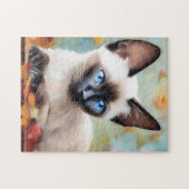 Impressionistisch Siamees portret Legpuzzel (Horizontaal)