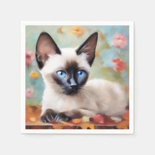 Impressionistisch Siamees portret Servet