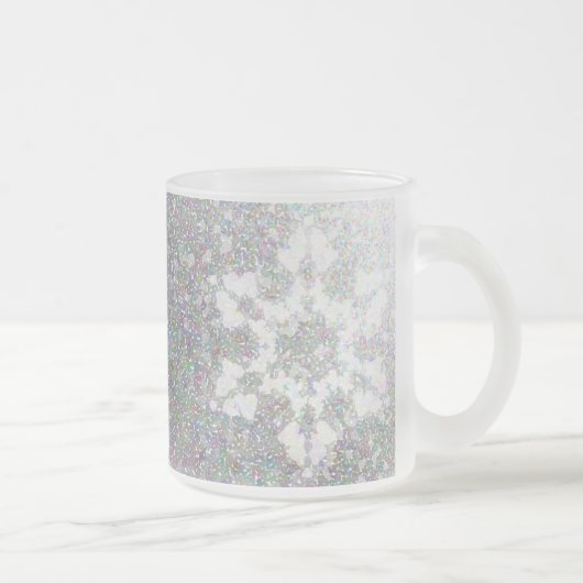 Impressionistisch Snowflake Matglas Koffiemok (Rechts)
