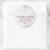 Impressionistisch Snowflake retouradres Ronde Sticker (Tas)