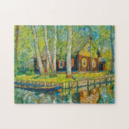 Impressionistisch Spreewaldhuis aan een rustig kan Legpuzzel