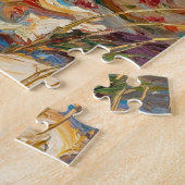 Impressionistisch strand dames olieverfschilderij legpuzzel (Zijkant)
