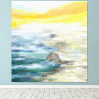Impressionistisch strandlandschap canvas afdruk