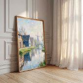 Impressionistisch Tuscans dorpscanvasprint Poster