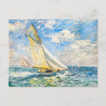 Impressionistisch winderige zeilszene