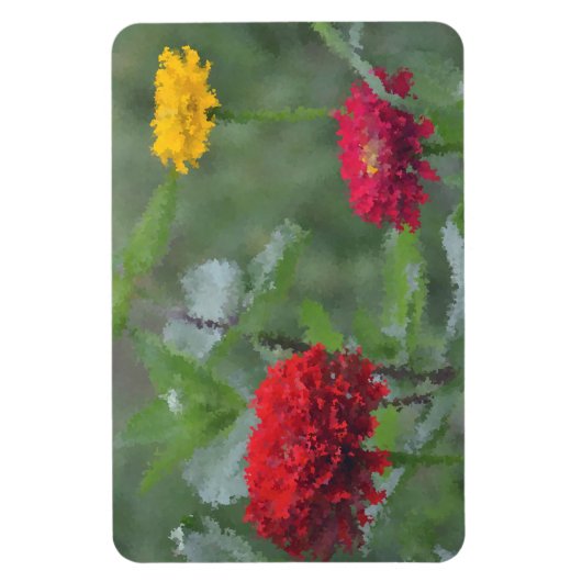 Impressionistisch Zinnia Magnet Magneet (Verticaal)