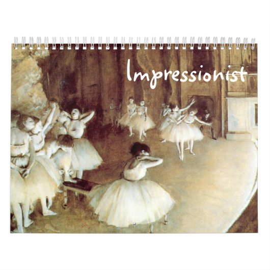 Impressionistische aangepaste gedrukte kalender (Hoes)