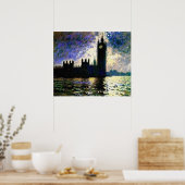 Impressionistische afbeelding van de Houses of Par Poster (Keuken)