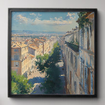 Impressionistische afbeelding van Mompellier rond 