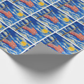 Impressionistische Amerikaanse vlag Cadeaupapier (Hoek)
