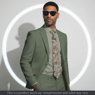 Impressionistische Bloem Tapijt Heren Das