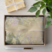 Impressionistische bloemen aan de kust decoupage tissuepapier (Geschenk)