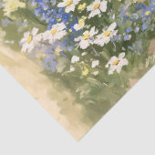 Impressionistische bloemen aan de kust decoupage tissuepapier (Detail)