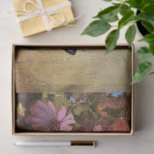 Impressionistische bloemen en vlinder decoupage tissuepapier (Geschenk)