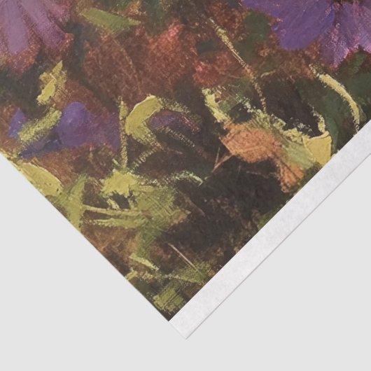 Impressionistische bloemen en vlinderontkoppeling tissuepapier (Detail)