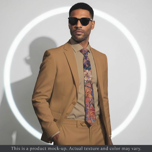 Impressionistische bloemenmix stropdas