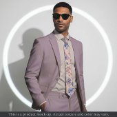 Impressionistische bloemenschildering met lichte p stropdas