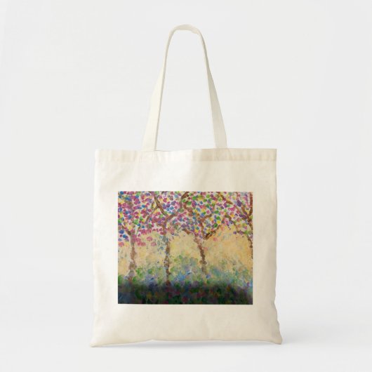 Impressionistische bomen op zak tote bag (Voorkant)