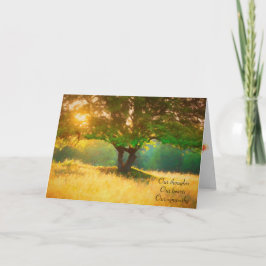 impressionistische boom in golden sunlight kaart
