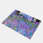 Impressionistische Chartreuse en Aqua Garden Flowe Deurmat (Schuin)