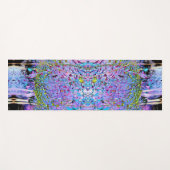 Impressionistische Chartreuse en Aqua Garden Flowe Yogamat (Voorkant (horizontaal))