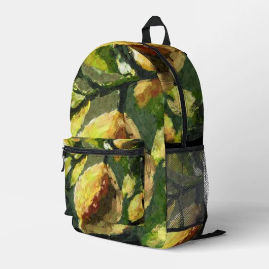 Impressionistische citroenen Citrus Citrus Fruit G Bedrukte Rugzak (Achterkant Hoek Rechts)