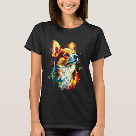 Impressionistische Corgi T-shirt (Voorkant)