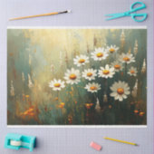 Impressionistische Daisy Field Art Decoupage Tissuepapier (Craft)