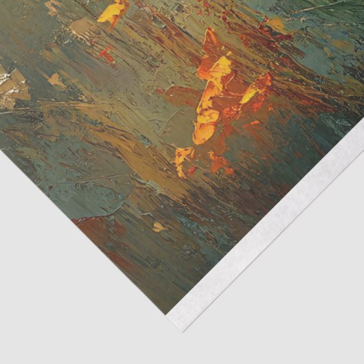 Impressionistische Daisy Field Art Decoupage Tissuepapier (Detail)