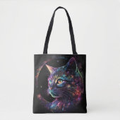 IMPRESSIONISTISCHE DONKERE STERRENCAT TOTE BAG (Voorkant)