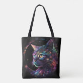 IMPRESSIONISTISCHE DONKERE STERRENCAT TOTE BAG (Achterkant)