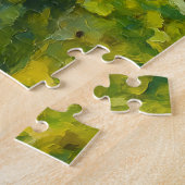 Impressionistische eekhoorn in bosgebladerte legpuzzel (Zijkant)