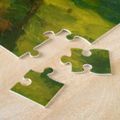 Impressionistische eekhoorn in bosgebladerte legpuzzel (Zijkant)