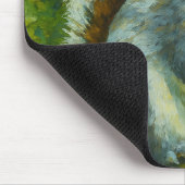 Impressionistische eekhoorn in bosgebladerte muismat (Hoek)