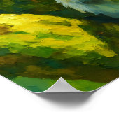 Impressionistische eekhoorn in bosgebladerte poster (Hoek)