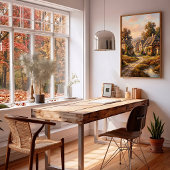 Impressionistische herfstcanvas-wandkunst poster