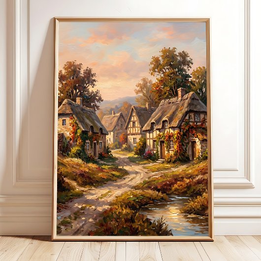 Impressionistische herfstcanvas-wandkunst poster