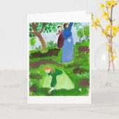 Impressionistische hommage kaart (Gele Bloem)