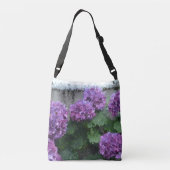 Impressionistische Hortensia's Crossbody Tas (Achterkant)