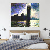 Impressionistische huizen van het parlement canvas afdruk (Insitu (Slaapkamer))