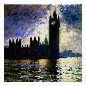 Impressionistische huizen van het parlement perfect poster (Voorkant)