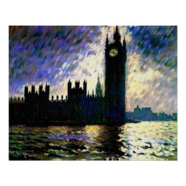 Impressionistische huizen van het parlement perfect poster