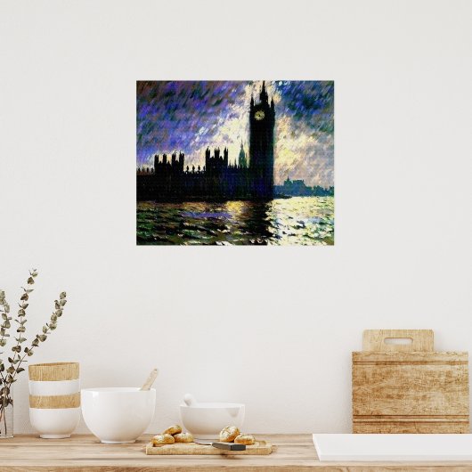 Impressionistische huizen van het parlement poster (Keuken)