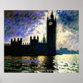 Impressionistische huizen van het parlement poster (Voorkant)
