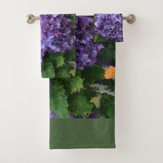 Impressionistische hydrangea bad handdoek (Insitu)