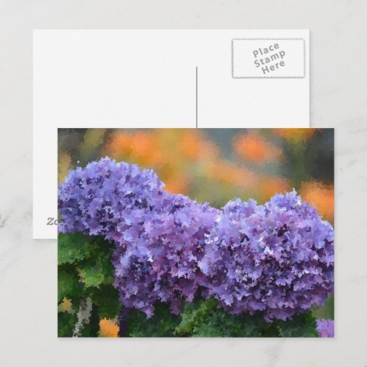 Impressionistische hydrangeas briefkaart (Voorkant / Achterkant)